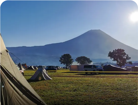 Camp site stay & BBQ with Mt.Fuji view